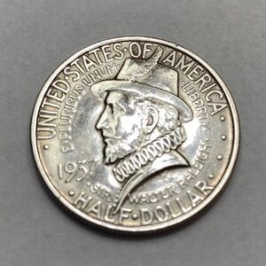 1937 Roanoke Silver Commemorative Half Dollar Coin